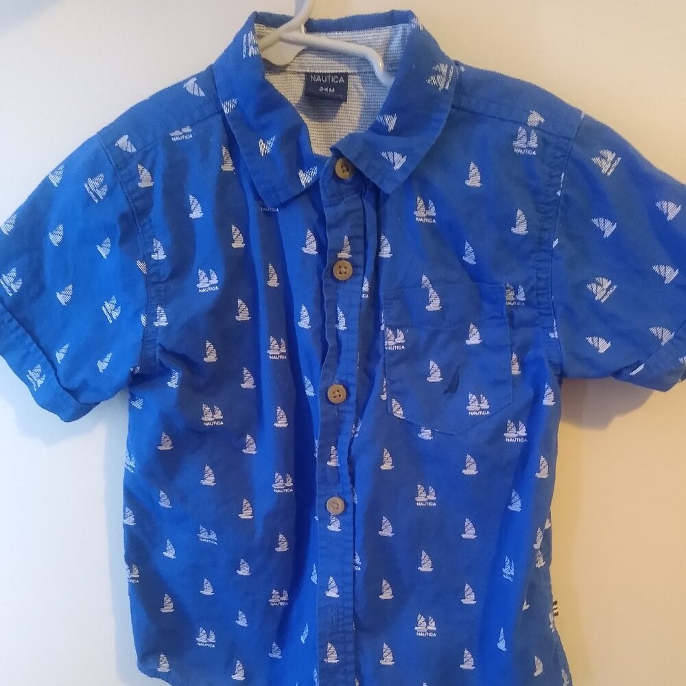 Nautica Kids Blue Sailboat Shirt